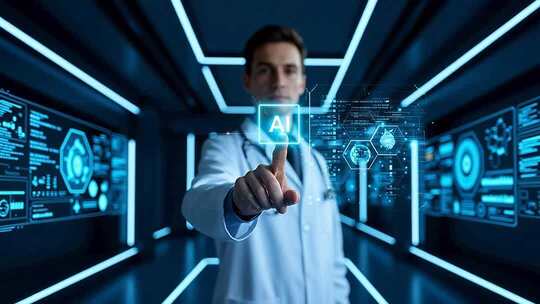 男士点击虚拟AI界面