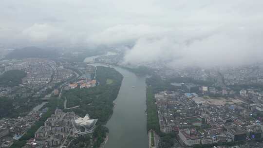 航拍广西桂林风光桂林旅游