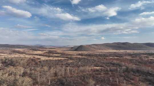 额尔古纳国家湿地公园早春风景