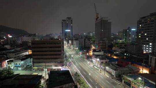 韩国夜间交通