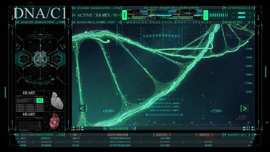DNA显示器智能中心科技屏幕操作系统HUD界面