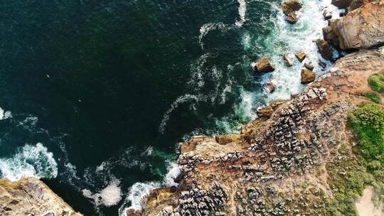 航拍海峡风景视频素材模板下载