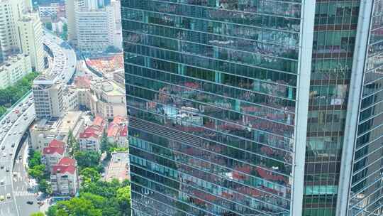 上海市静安区延安西路静安嘉里中心高楼大厦视频素材模板下载
