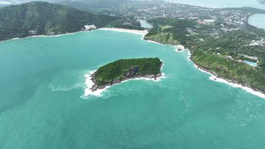 航拍泰国普吉岛本岛及周边海岛自然风光