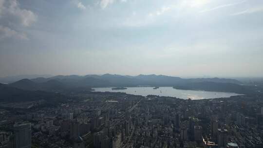 浙江杭州城市风光航拍