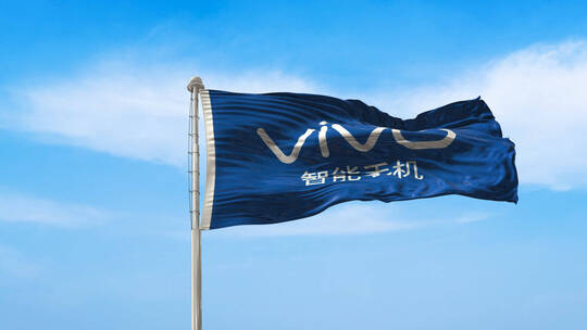 vivo旗帜标志logo带通道视频素材模板下载