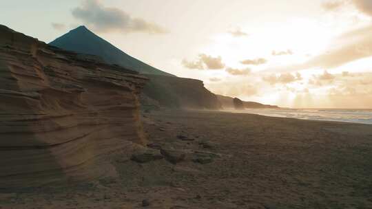 富埃特文图拉，海滩，风景，无人机