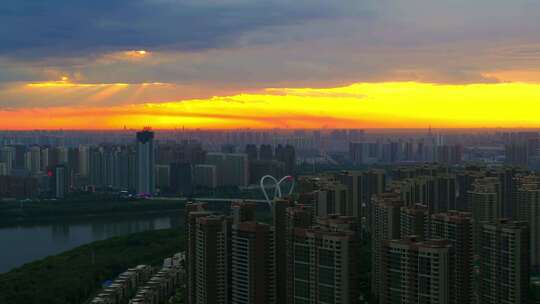 沈阳 城市 夜景 街道 日出