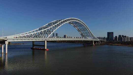 襄阳襄州通东津新六两河大桥视频素材模板下载