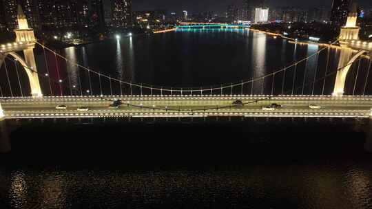 珠海白石桥夜景航拍