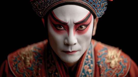 京剧人物特写展现中国传统文化的魅力