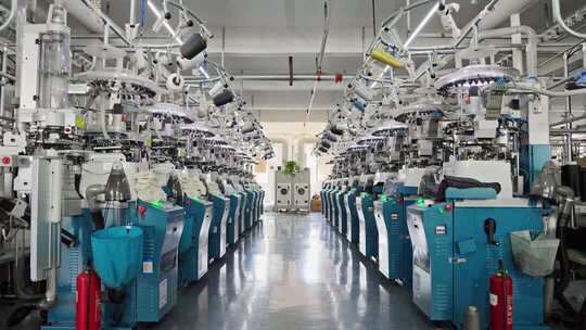 纺织产业袜子生产车间自动化生产