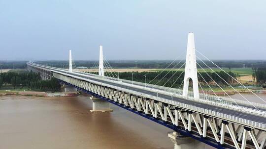 黄河大桥高速公路航拍视频素材模板下载
