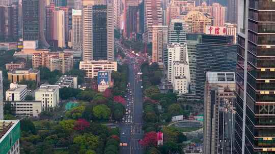 深圳城市车流、罗湖深南路车流