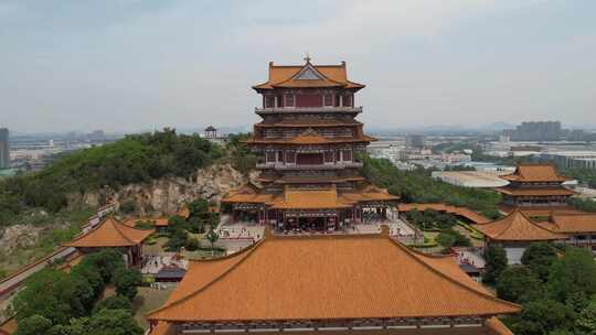 徐州宝莲寺风光航拍素材