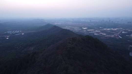 武汉龙泉山风景区远眺亭航拍