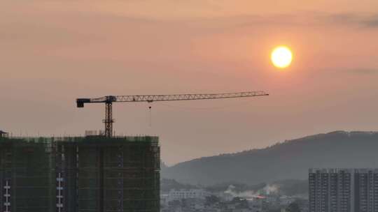 日出 城市日出 早上 太阳