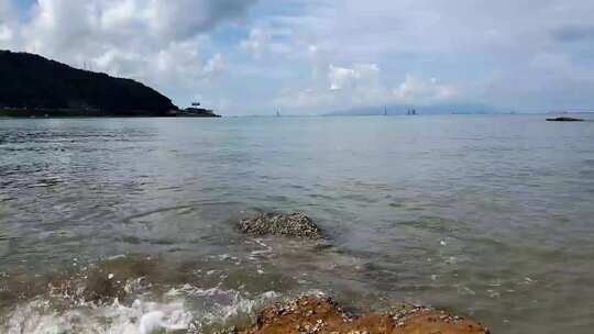 海边浪花波浪水景视频素材