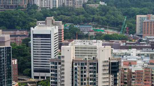 香港大学航拍大景视频素材模板下载