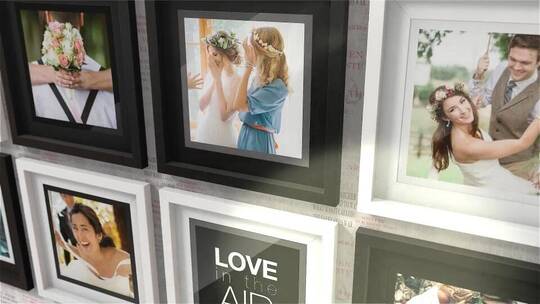 浪漫简洁相册写真婚礼纪念AE模板