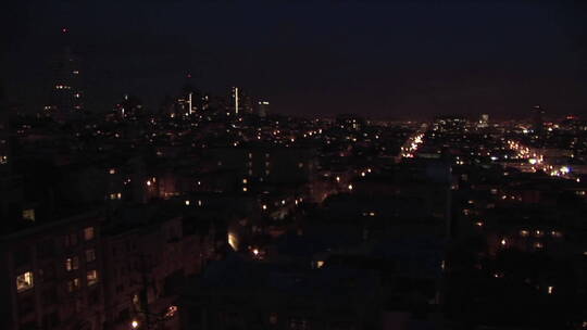 旧金山房屋建筑夜景