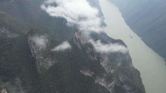 4K重庆巫山神女峰4A景区航拍视频