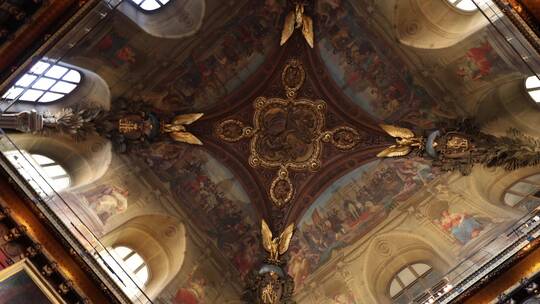 卢浮宫天花板房顶宗教建筑艺术设计