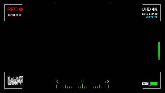（4K）REC透明取景器录像拍摄摄像机单反视频素材模板下载