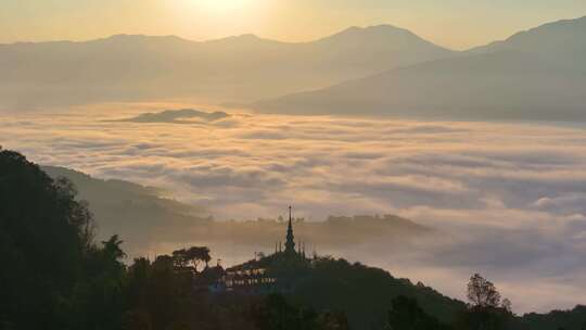 景迈山大金塔云海日出