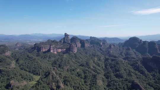 祖国大好河山广东丹霞山5A景区航拍