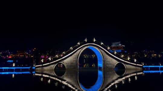 拱桥廊桥景区夜景亮化
