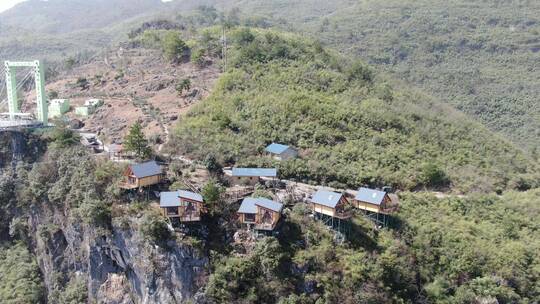 航拍湖南怀化大峡谷4A景区