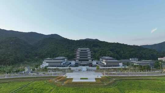 广州国家版本馆航拍国家博物馆建筑风光风景