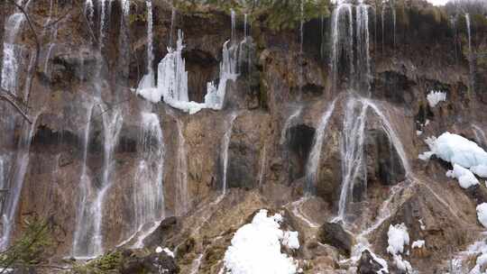 四川阿坝州九寨沟冬日山水