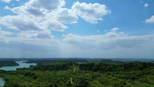 山水 云雾 湖面 绿水青山 湖水