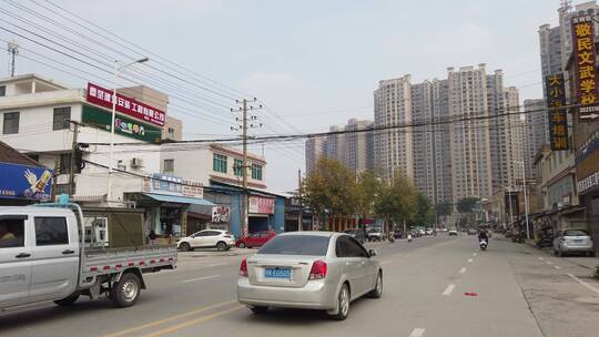 广西玉林市郊区城乡结合部街景08视频素材模板下载
