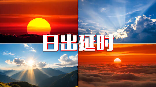 日出云海日出延时日落太阳升起夕阳