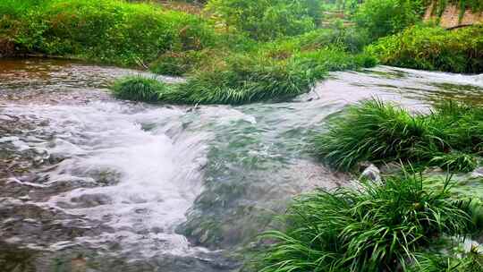 （4K合辑）大自然天然山泉泉水流水小溪溪流