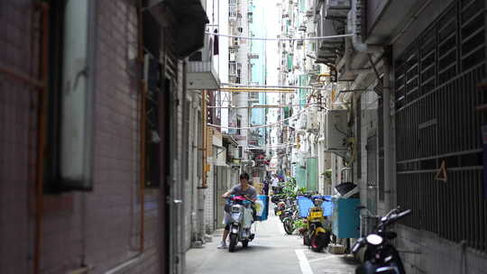 深圳城中村街道道路马路郊外郊区社区