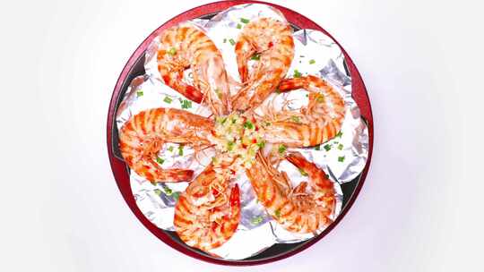海虾 海鲜 产品 美食 食物视频素材模板下载