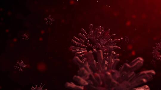 人体中的真实电晕病毒细胞3D渲染