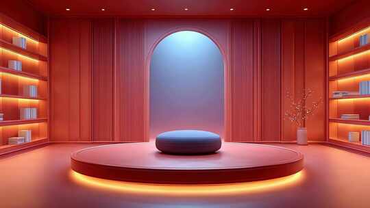 极简主义未来感舞台空间设计展示