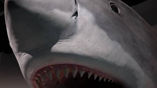 【镜头合集】大白鲨鲨鱼牙齿模型