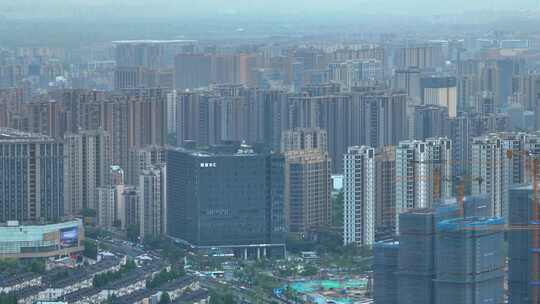 杭州市拱墅区市区高楼大厦航拍城市风景视频视频素材模板下载