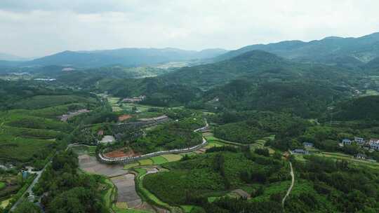 合集美丽乡村农田农业种植山川丘陵航拍