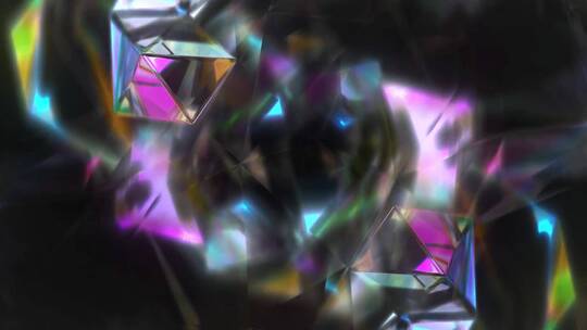 水晶折射反射背景视频素材模板下载