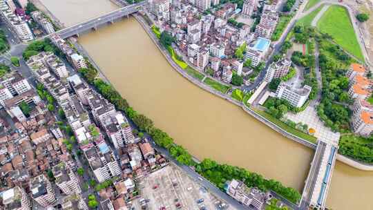 佛山三水_三水建筑群_航拍城市风光001视频素材模板下载