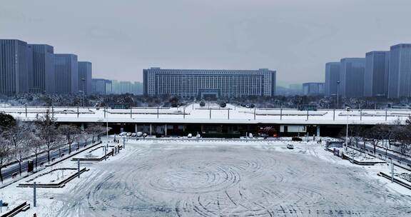 济南高新区雪景