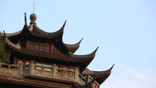 上海城隍庙 檐角视频素材模板下载