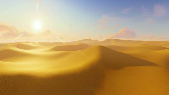 沙漠日落 沙漠 沙漠光影视频素材模板下载